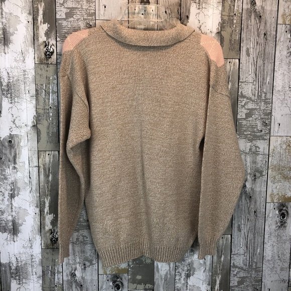 Vintage women sweater argyle medium collar International Stefano - Picture 4 of 7